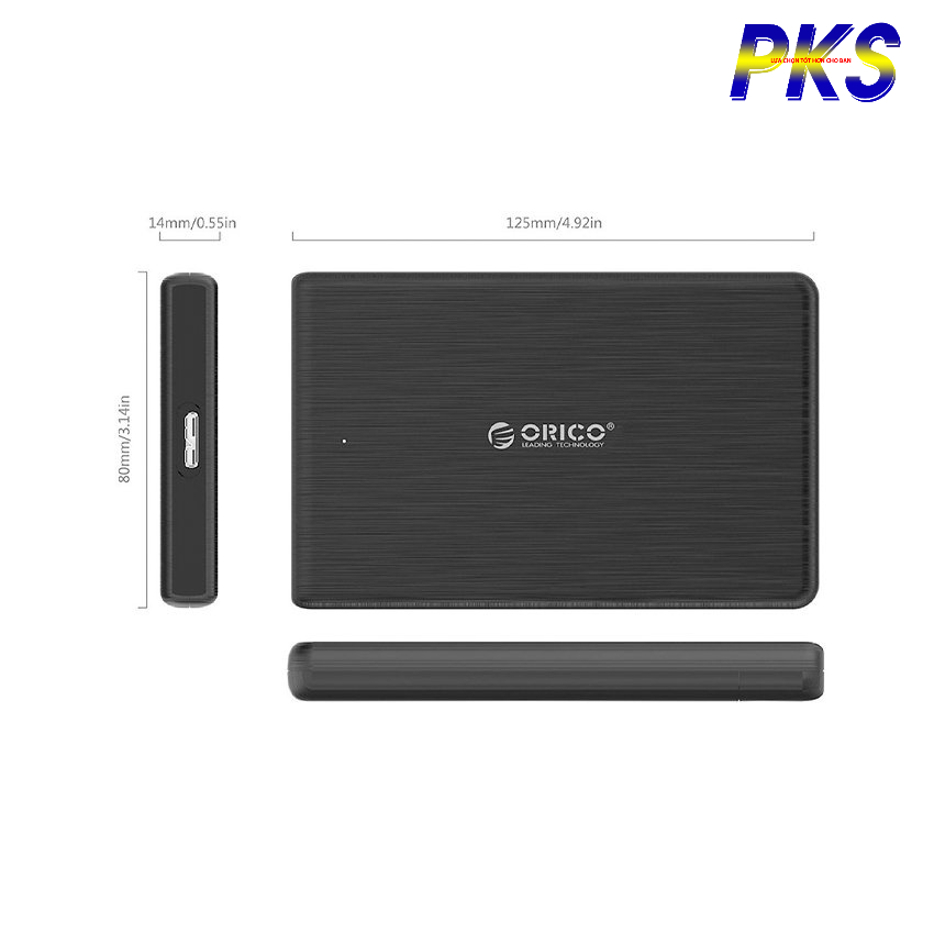 [Kèm dây cáp] Box ổ cứng HDD/SSD SATA 2.5 inch USB 3.0 Orico 2189U3 - Hàng chính hãng