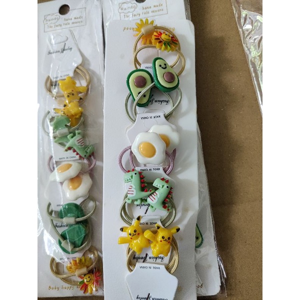 set 10 dây cột tóc dễ thương cho bé gái