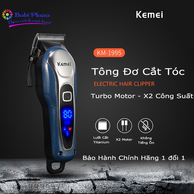 Tông đơ cắt tóc Kemei 1995, tông đơ chính hãng cắt tóc chuyên nghiệp và cắt tóc gia đình