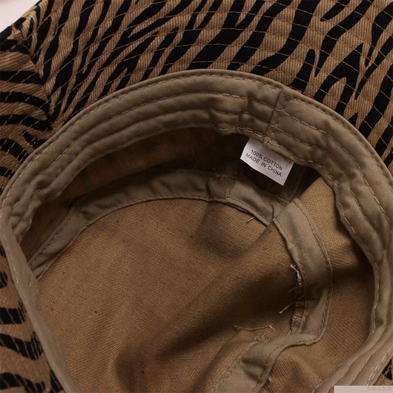 Nón bucket họa tiết da báo và cây cối thời trang cho bé