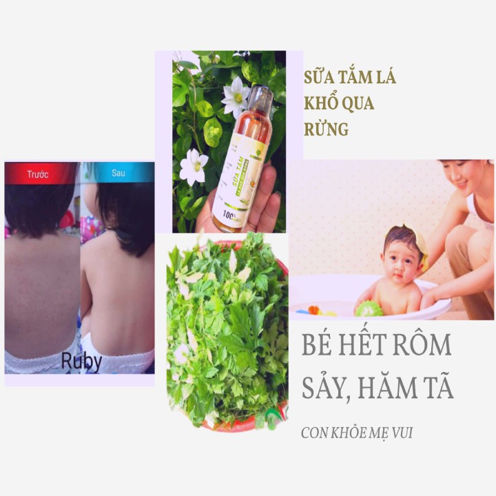 Sữa Tắm Lá Khổ Qua Thảo Dược Mẹ Ken, Hết Mẩn Ngứa, Mề Đay, Viêm Da Cơ Địa, Rôm Sảy Hăm Tã Ở Trẻ & Phụ Nữ Sau Sinh