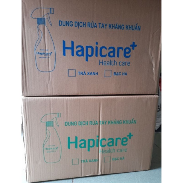 Chai xịt khuẩn HapiCare+ 500ml, dung dịch rửa tay sát khuẩn