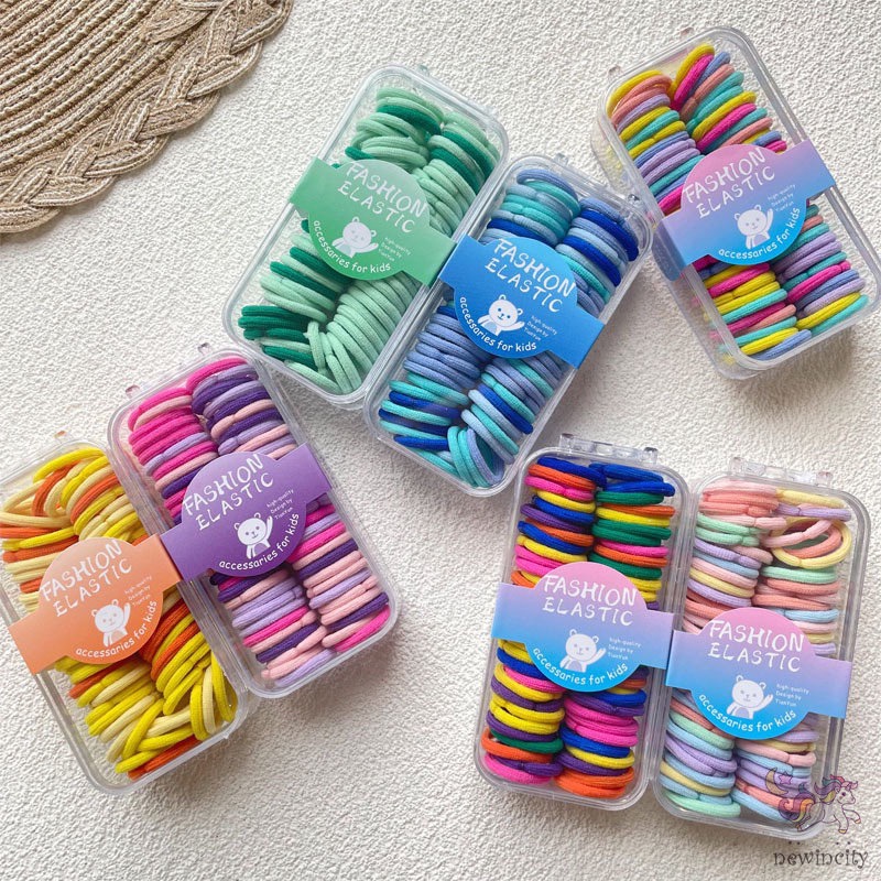 Dây Buộc Tóc Co Giãn Cao Màu Sắc Ngọt Ngào Phong Cách Hàn Quốc Cho Nữ