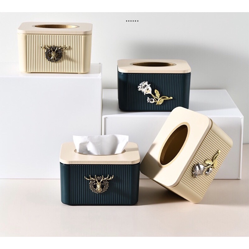 Hộp đựng giấy ăn hình đầu hươu phong cách Bắc Âu