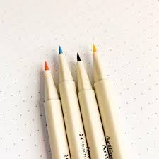 Combo 4 bút lông đầu cọ viết calligraphy Artline Supreme Brush EPFS-F - UP.PENS Collection - Purple Colors 1