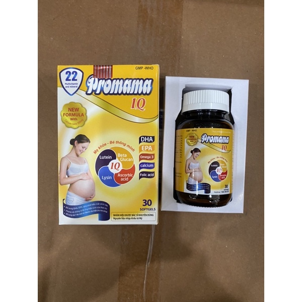 Vitamin tổng hợp cho bà bầu PROMAMA IQ bổ sung sắt,  DHA ,Acid folic cho phụ nữ có thai