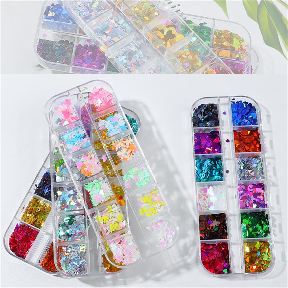 Bột Kim Tuyến Lấp Lánh 3D Lấp Lánh Dành Cho Trang Trí Móng Tay