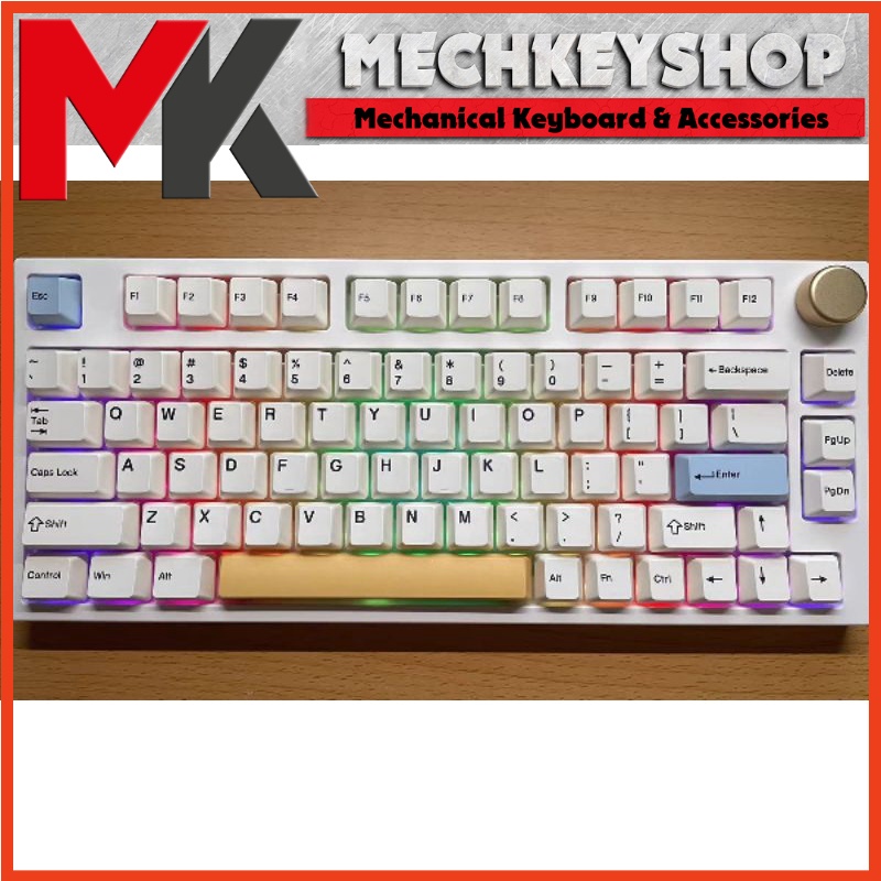 Bàn phím cơ Keydous NJ80 switch xuôi, RGB, kết nối 3 chế độ