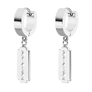 Bông Tai Kẹp Xỏ Lỗ Lưỡi Lam