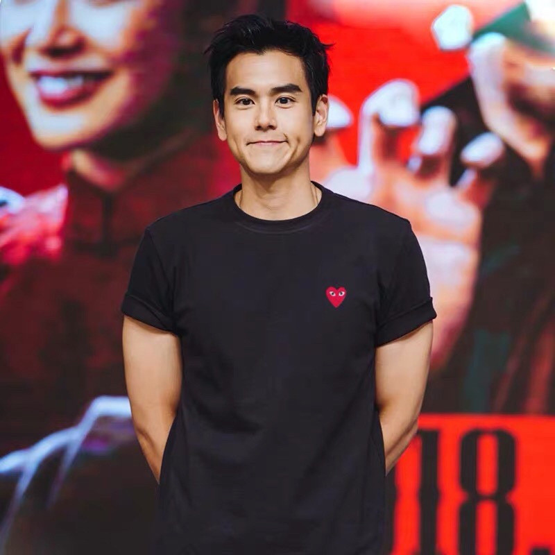 Áo thun tay ngắn in hình trái tim đáng yêu cho cặp đôi