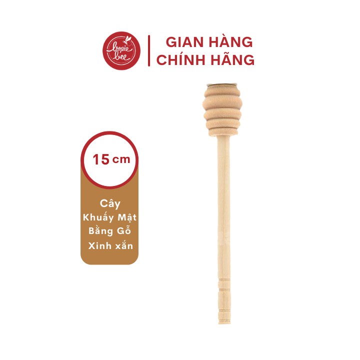 Cây Khuấy  Mật  Ong Tự Nhiên Bằng Gỗ - 15cm