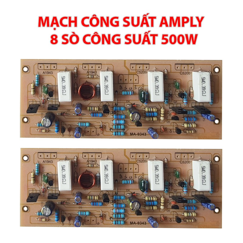 Board Công suất - Mạch khuếch đại công suất Amply 8 sò MA-9394 - Công suất 500W