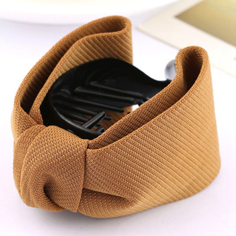 Kẹp Tóc Nơ Màu Trơn Thời Trang Cho Nữ