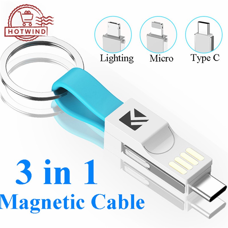 Cáp sạc USB Type C thiết kế 3 trong 1 tiện dụng