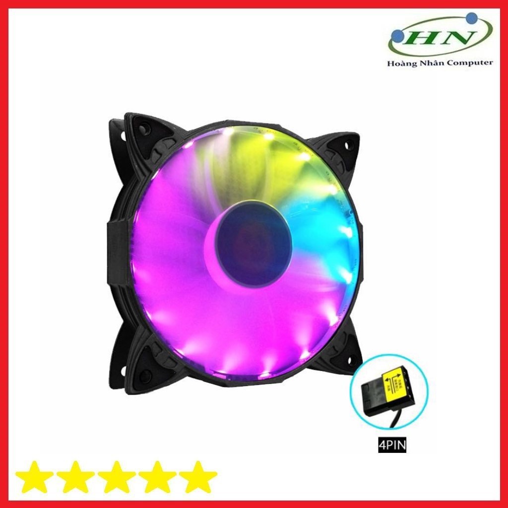 Tản Nhiệt Fan Case 12cm LED RGB Coolmoon M2 Không cần Hub