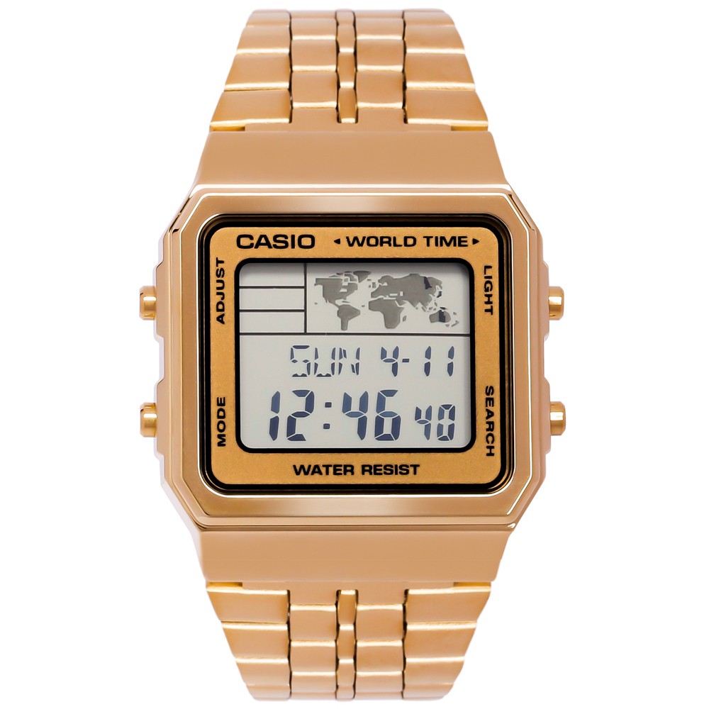 Đồng hồ Unisex CHÍNH HÃNG CASIO A500WGA-9DF - Dây kim loại mạ vàng - Kháng Nước