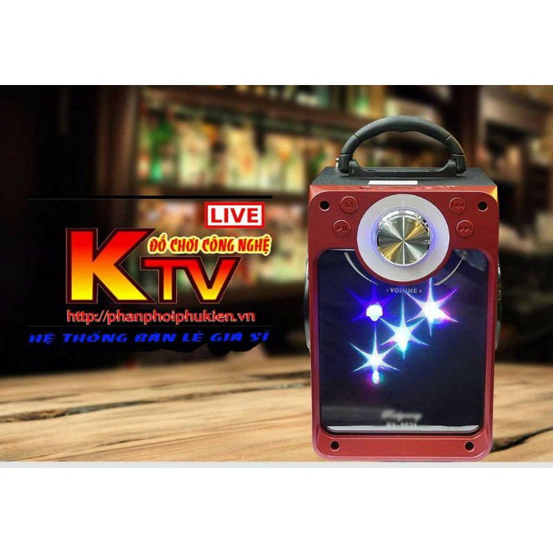 LOA GỖ BLUTOOTH LED MN03 KÈM MÍC DÂY,,
