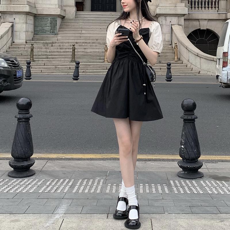 Đầm Tay Ngắn Dáng Ôm Phong Cách Phương Tây Thời Trang Mùa Hè Kiểu Pháp Hàng Mới Dành Cho Nữ 2022