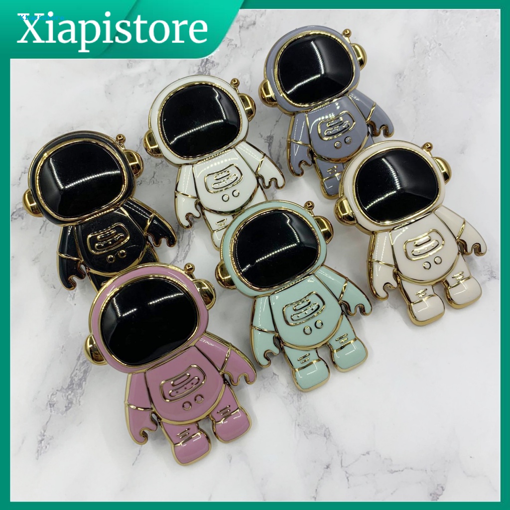 [Xiapistore] Giá Đỡ Điện Thoại Di Động Hình Phi Hành Gia Mạ Điện Chống Nứt