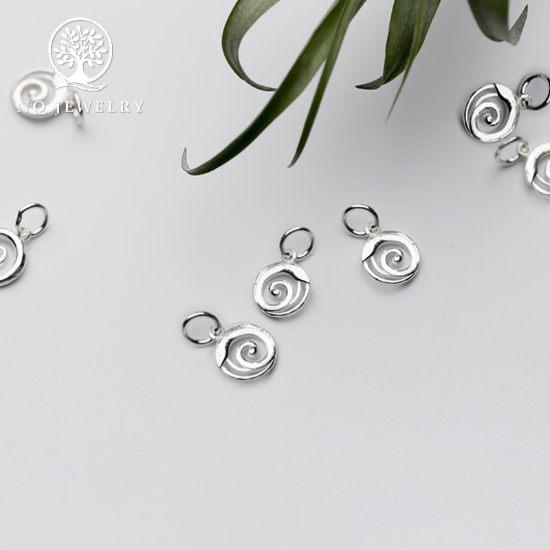 Mặt dây chuyền bạc hình xoắn óc - NQ Jewelry