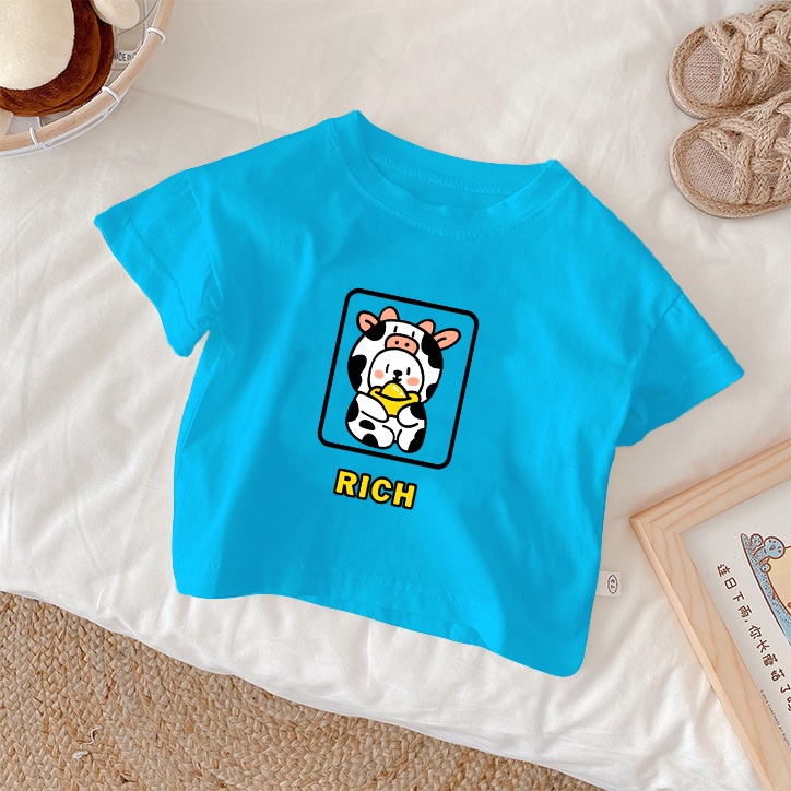 Áo thun cho bé trai, bé gái mùa hè 0 đến 4 tuổi họa tiết hoạt hình ATTE127