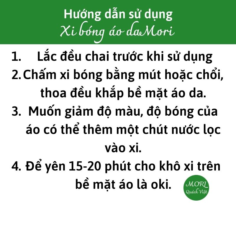 Xi bóng dành cho đồ da MORI, dung tích 500ml