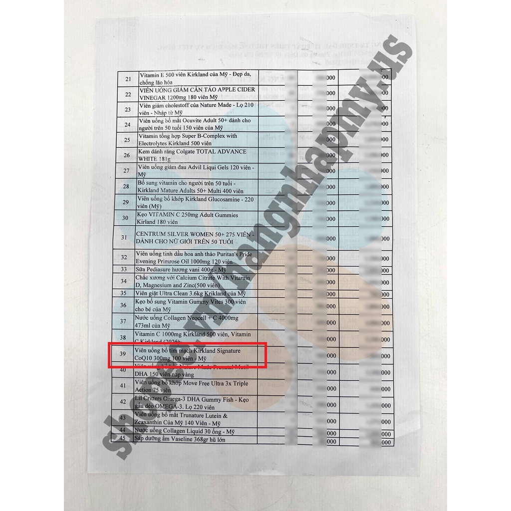 Viên uống bổ tim mạch Kirkland Signature CoQ10 300mg 100 viên của Mỹ.