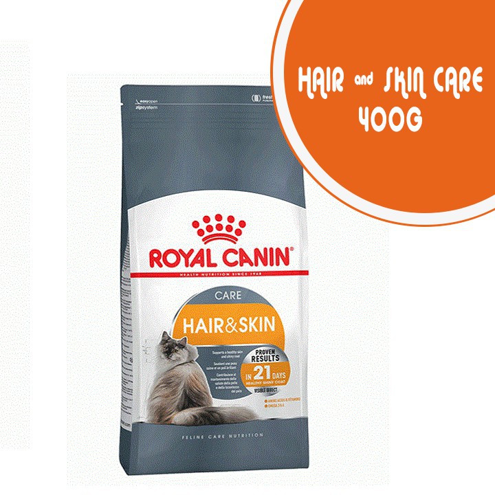 Thức ăn cho Mèo ROYAL CANIN HAIR &amp; SKIN 400g - chăm sóc da lông