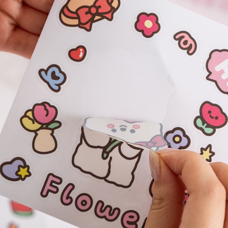 Sticker 2D, Decor Mọi Vật Dụng Bình Nước, Sách Vở, Điện Thoại