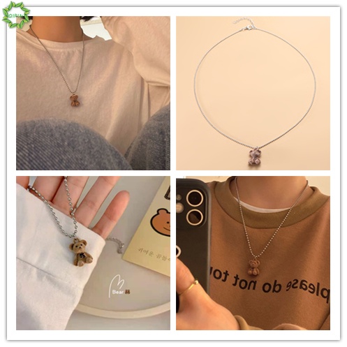 Dây chuyền mặt hình chú gấu hoạt hình đáng yêu thời trang dành cho trẻ em