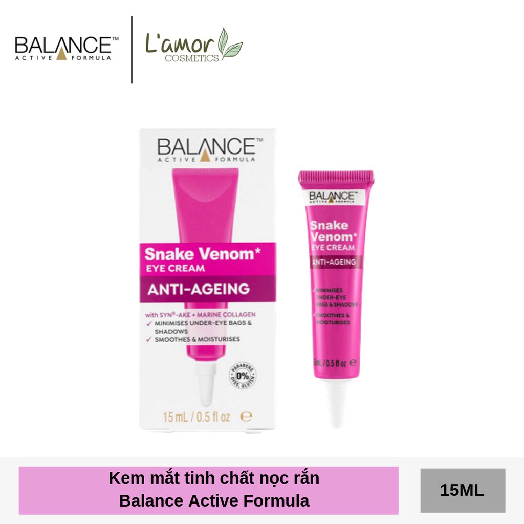Kem Dưỡng Mắt Nọc Rắn Balance Active Formula Làm Giảm Quầng Thâm, Bọng Mắt 15ml | BigBuy360 - bigbuy360.vn