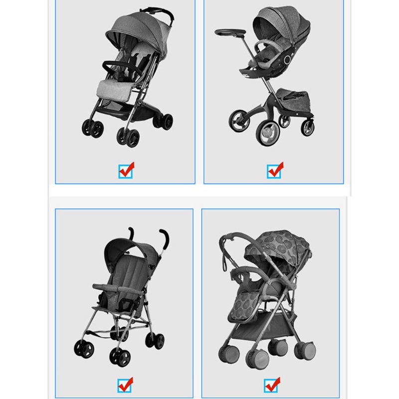 Găng Tay Giữ Ấm Chống Tuyết Thoải Mái Màu Đen Cho Xe Đẩy Em Bé