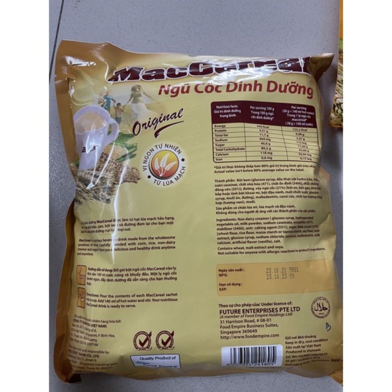 GIÁ TỐT - Mua 2 gói ngũ cốc Maccereal 560g tặng kèm 1 hộp Cappuccino 190g