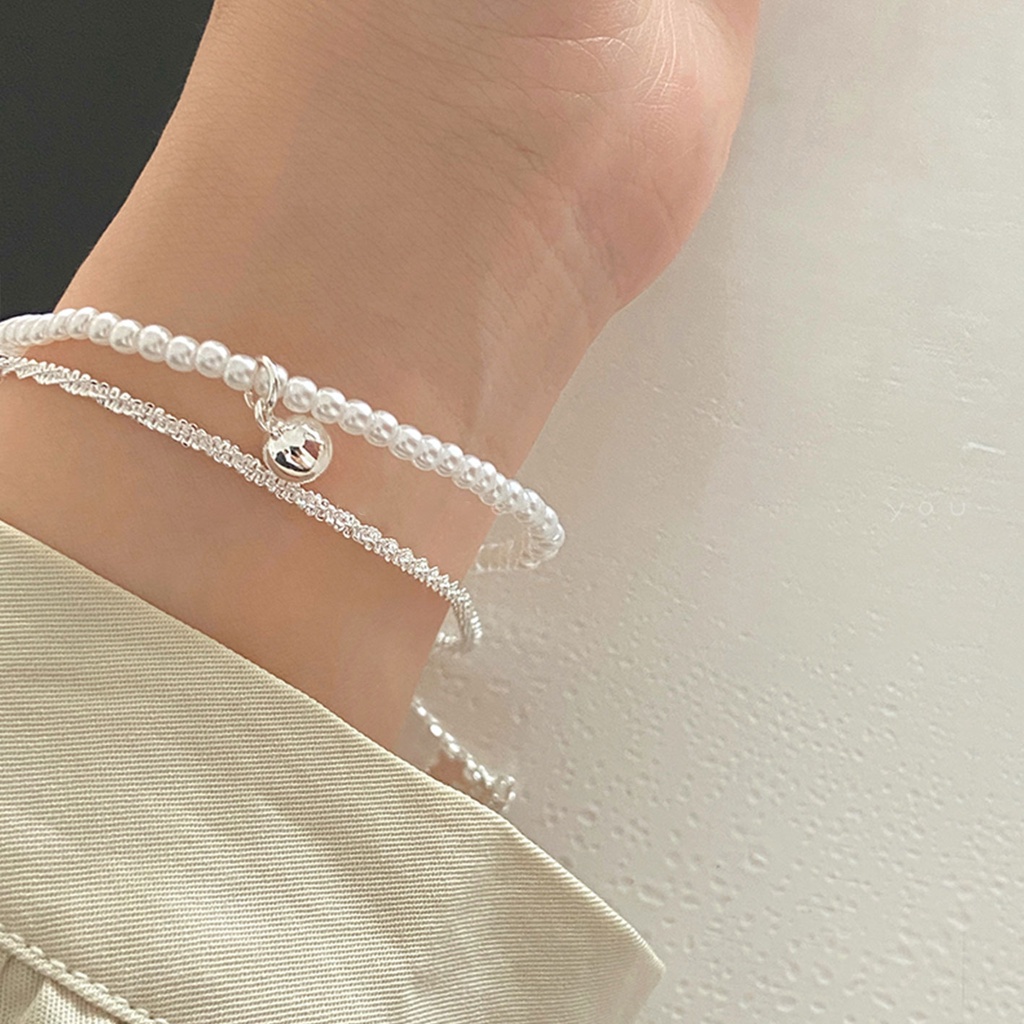 Vòng Tay Đính Hạt Ngọc Trai Lấp Lánh Cao Cấp Sang Trọng Dành Cho Nữ