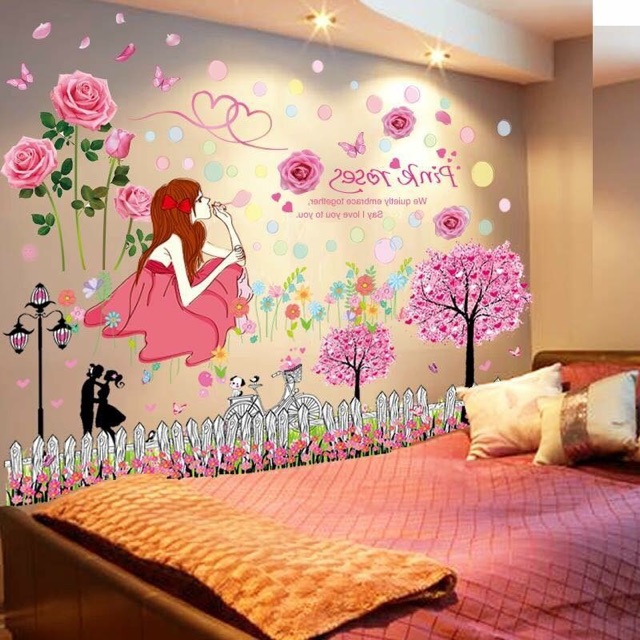 [Sale_sốc] Decal dán tường trang trí phòng ngủ