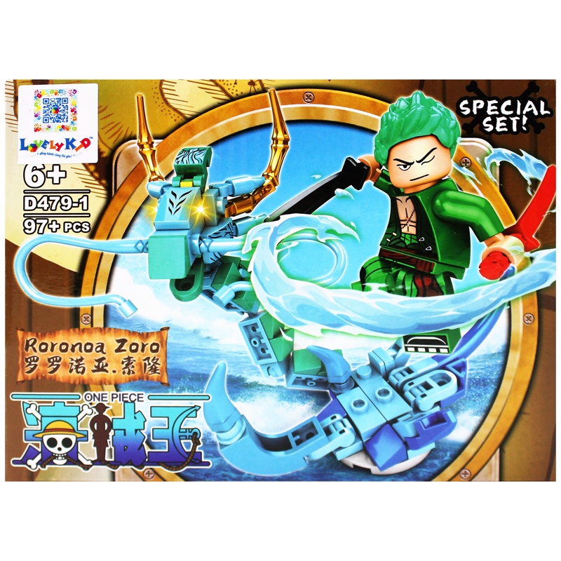 Đồ Chơi Lắp Ráp Mô Hình Nhân Vật One Piece - Doll D479-1 - Zoro (97 Mảnh Ghép)