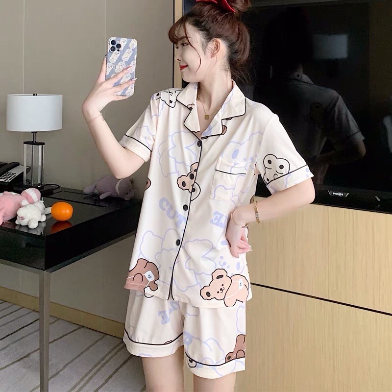 Bộ đùi Nữ, Bộ ngắn Pijama Cotton, Bộ Mặc Nhà Nữ Mùa Hè, Đồ Bộ CiCi, Đồ Ngủ Đẹp, Thời Trang Nữ