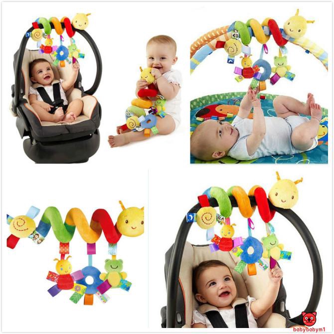 ❤J0P-Newborn Activity Spiral Stroller Hanging Toys Travel Lathe Baby Rattles Toy