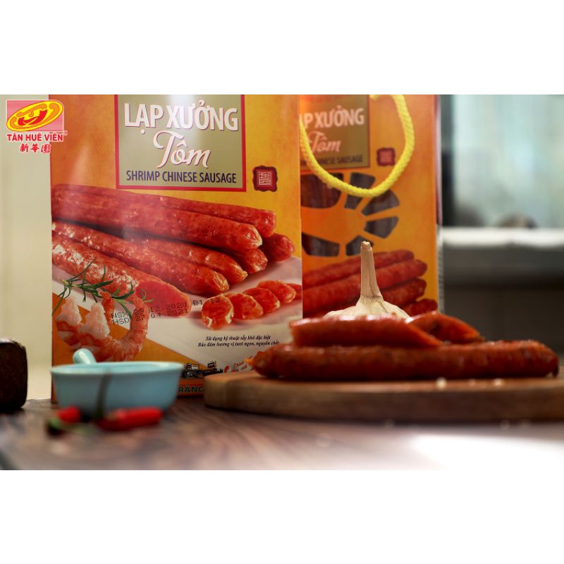 Lạp Xưởng Tôm Tân Huê Viên 500gam loại Hộp