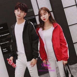 Áo khoác dù có nón 2 lớp nam nữ mặc