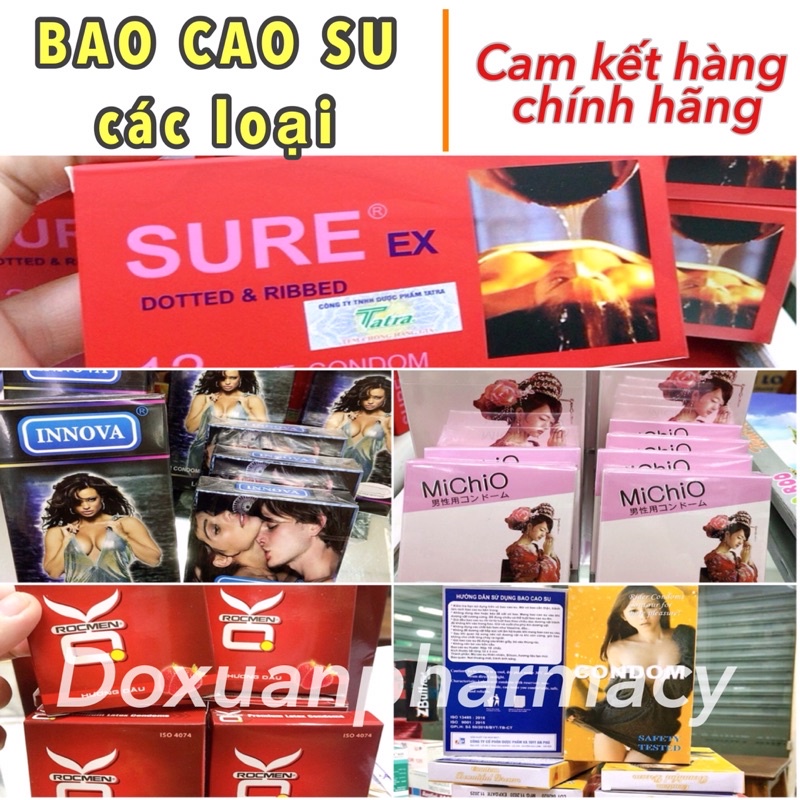 ✅Bao cao su các loại (Giao hàng kín đáo, che tên sản phẩm -CHÍNH HÃNG CTY)
