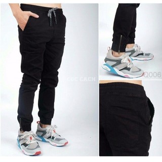[GIẢM 10K khi mua 2 quần] Quần jogger kaki nam co khóa zip, Quần kaki nam