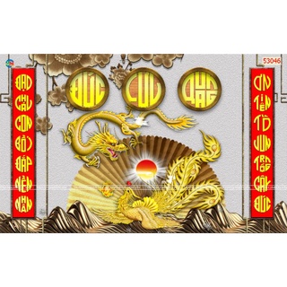 Tranh dán tường trang trí bàn thờ