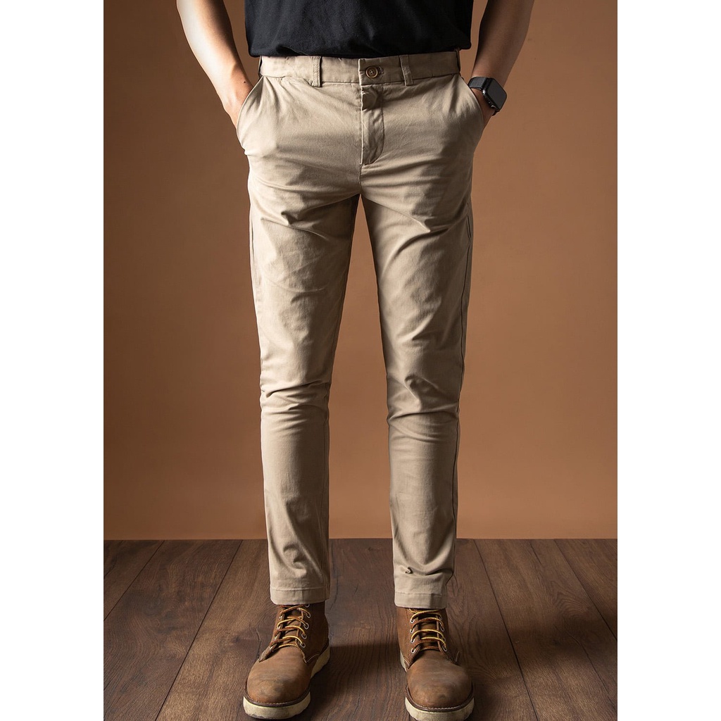 Quần kaki nam P&amp;B cao cấp form slim fit tôn dáng, trẻ trung - 8 màu basic dễ dàng lựa chọn - Mã PBD001