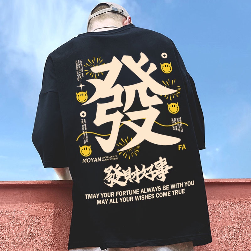 Áo Thun Nam Tay Ngắn Cổ Tròn Màu Xanh Dương Size M-8XL