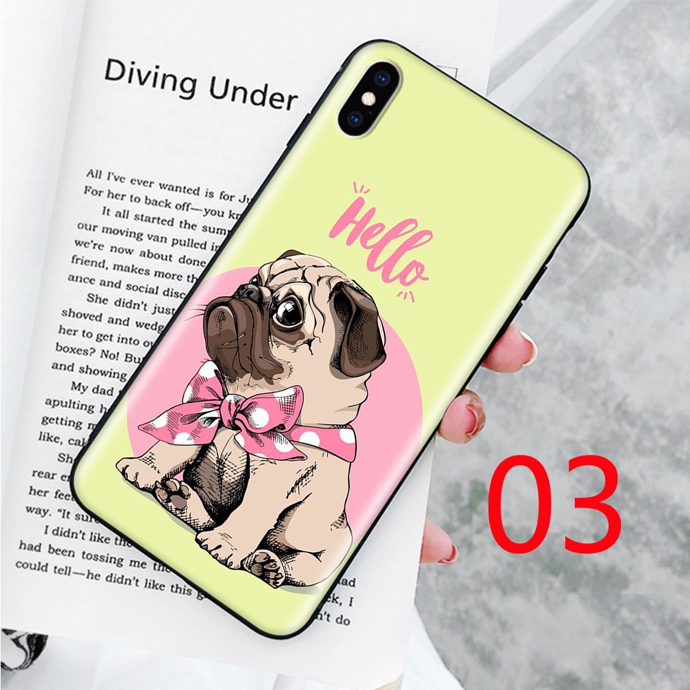 Ốp Lưng Mềm In Hình Chó Pug Cho Iphone 5 5s 6 6s Plus 7 8 Se X Xr Xs Max