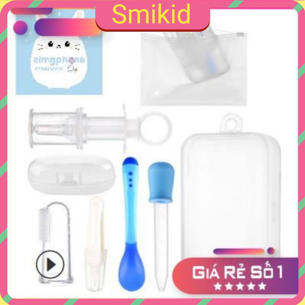 Combo Ống Xilanh Bơm Thuốc,Sữa Nhỏ Giọt, Bơm Thuốc Nhỏ Giọt , Thìa, Kẹp, Bàn Chải Đánh Răng Trọn Bộ
