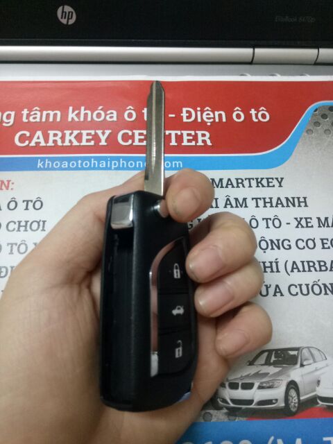 Chìa khoá gập theo xe Vios, Yaris đời 2007-2022