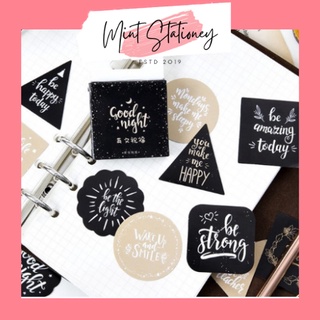 Set 45 miếng dán trang trí chữ tiếng Anh cho sổ tay bullet journal