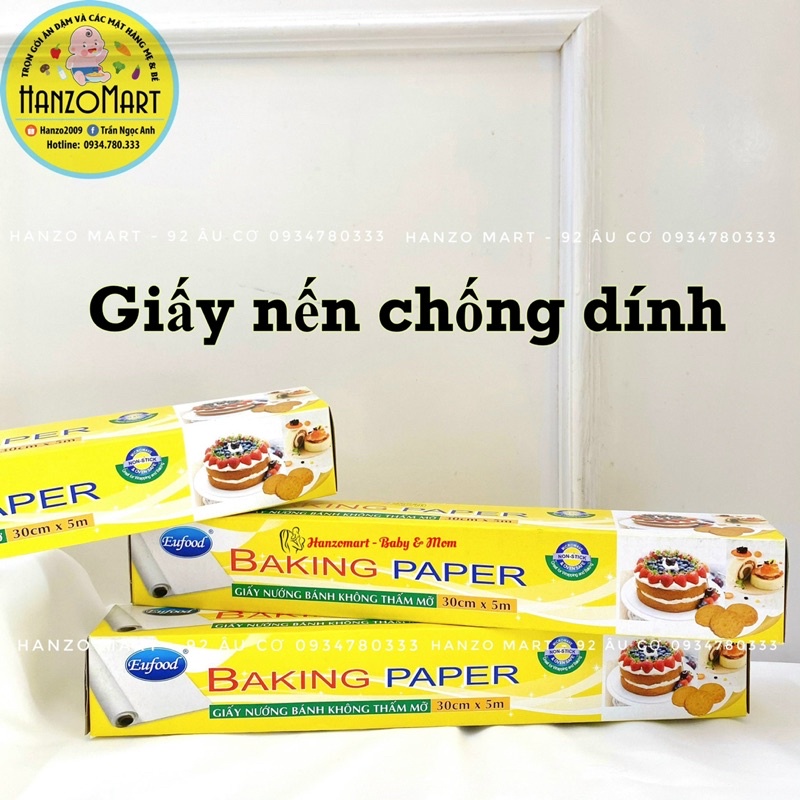 Giấy nến chống dính nướng bánh không thấm dầu (1 cuộn)